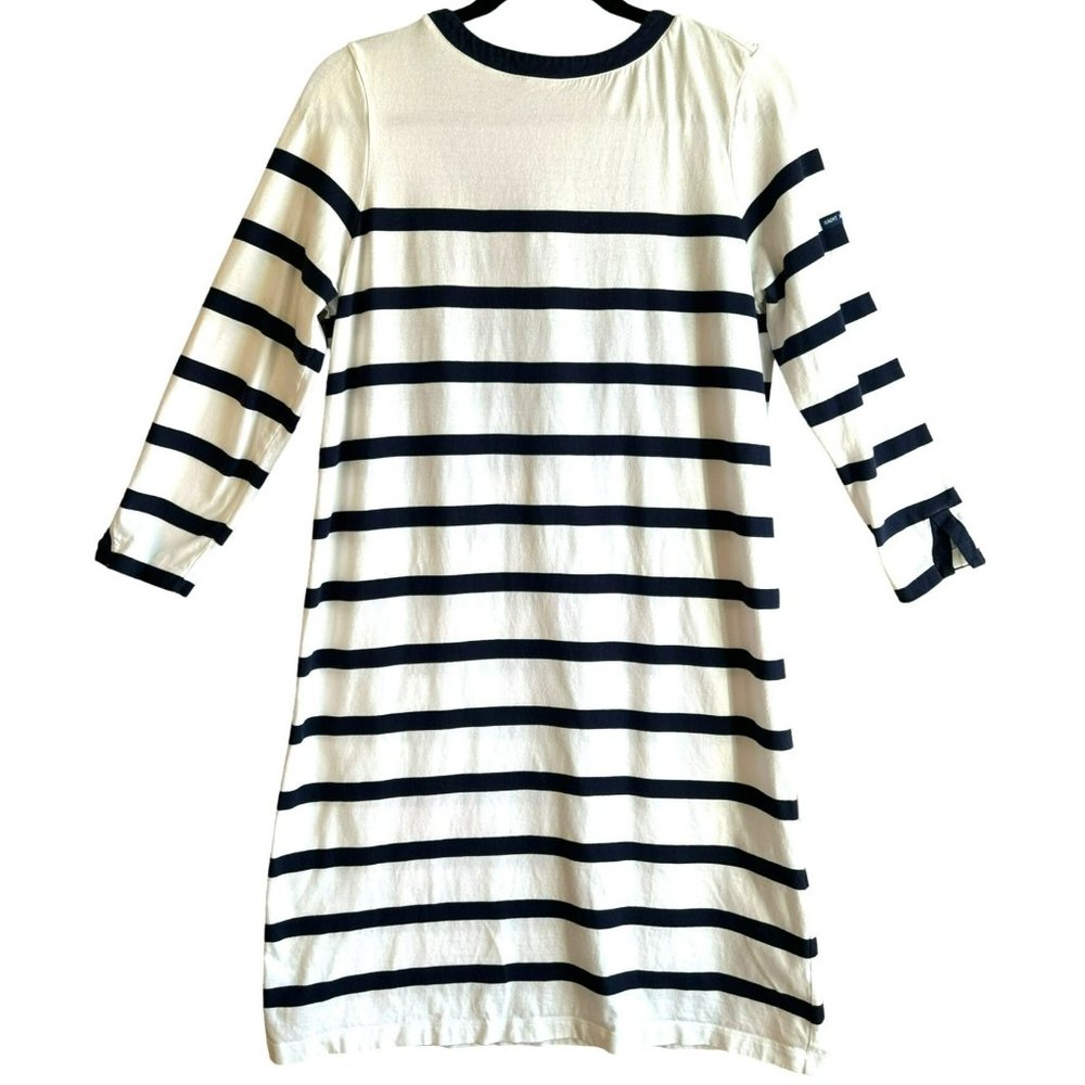 Saint James X Isabelle Ballu Collaboration White Navy Amanda Sailor Dress Size 8